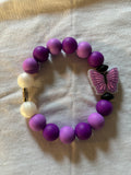 Purple Butterfly Wristlet