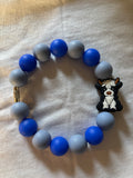 Blue Highland Cow Wristlet