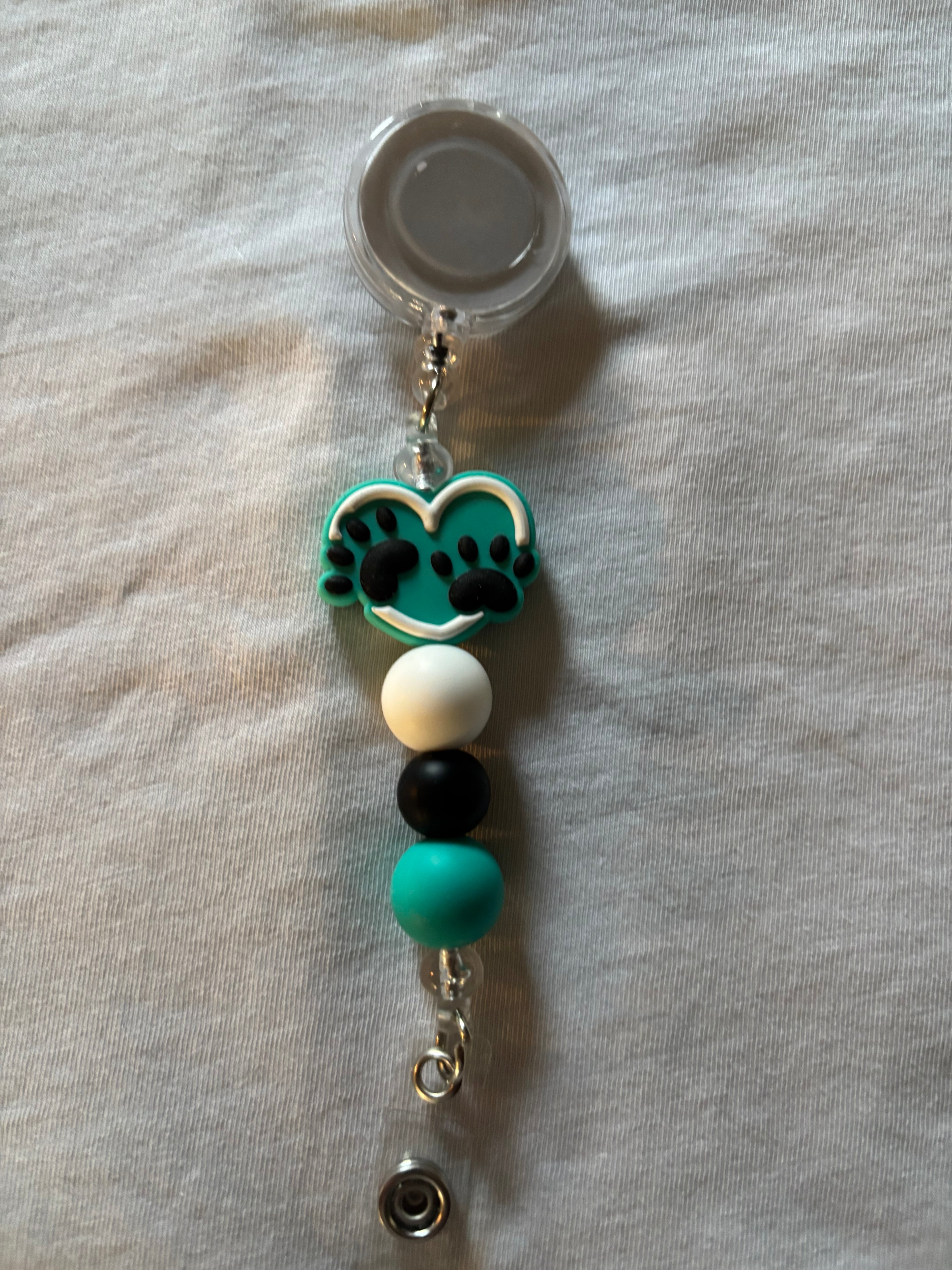 Paw Print Badge Reel