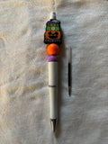 Witch Frog on Pumpkin Pen
