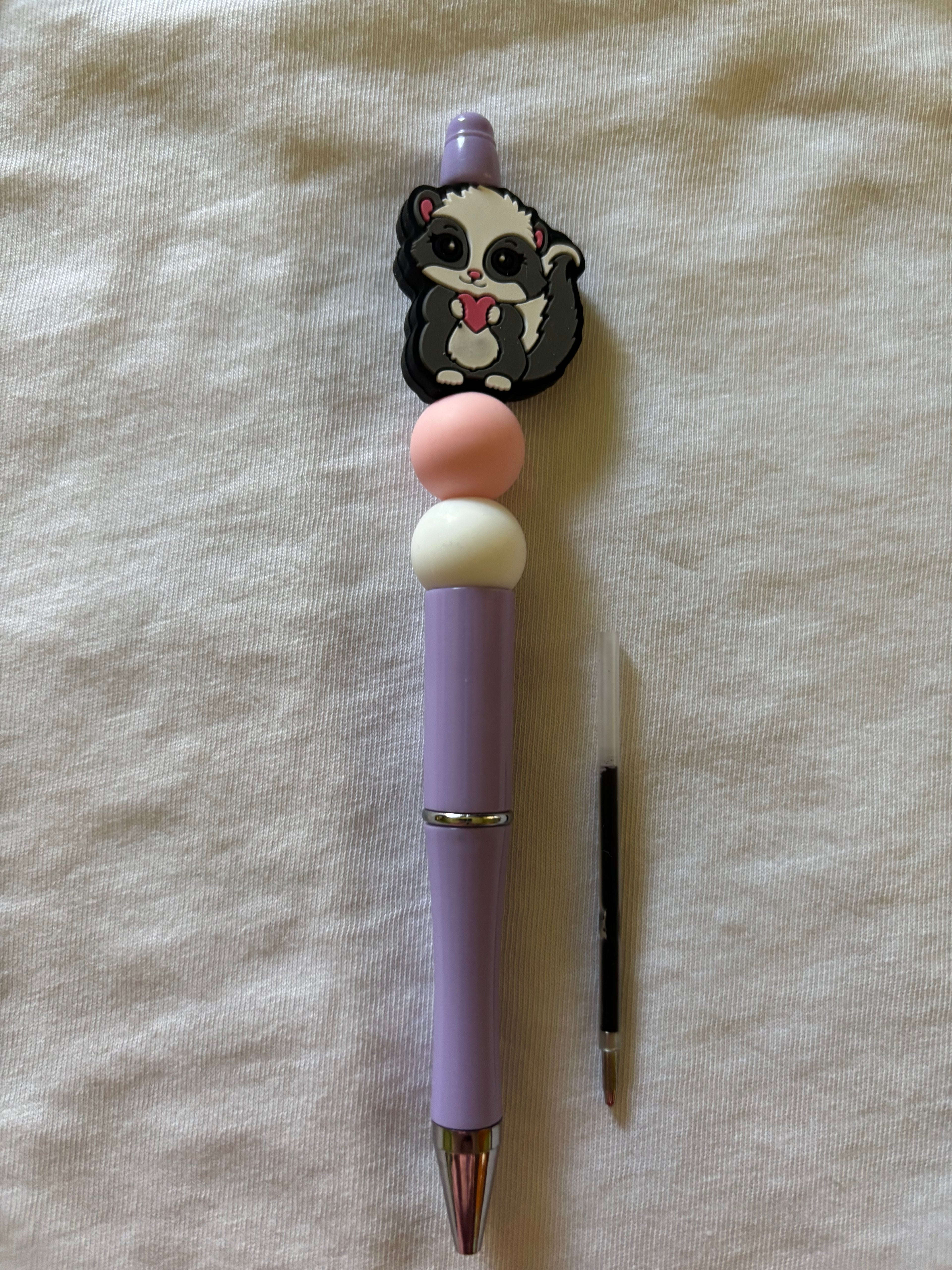 Skunk with Heart Pen