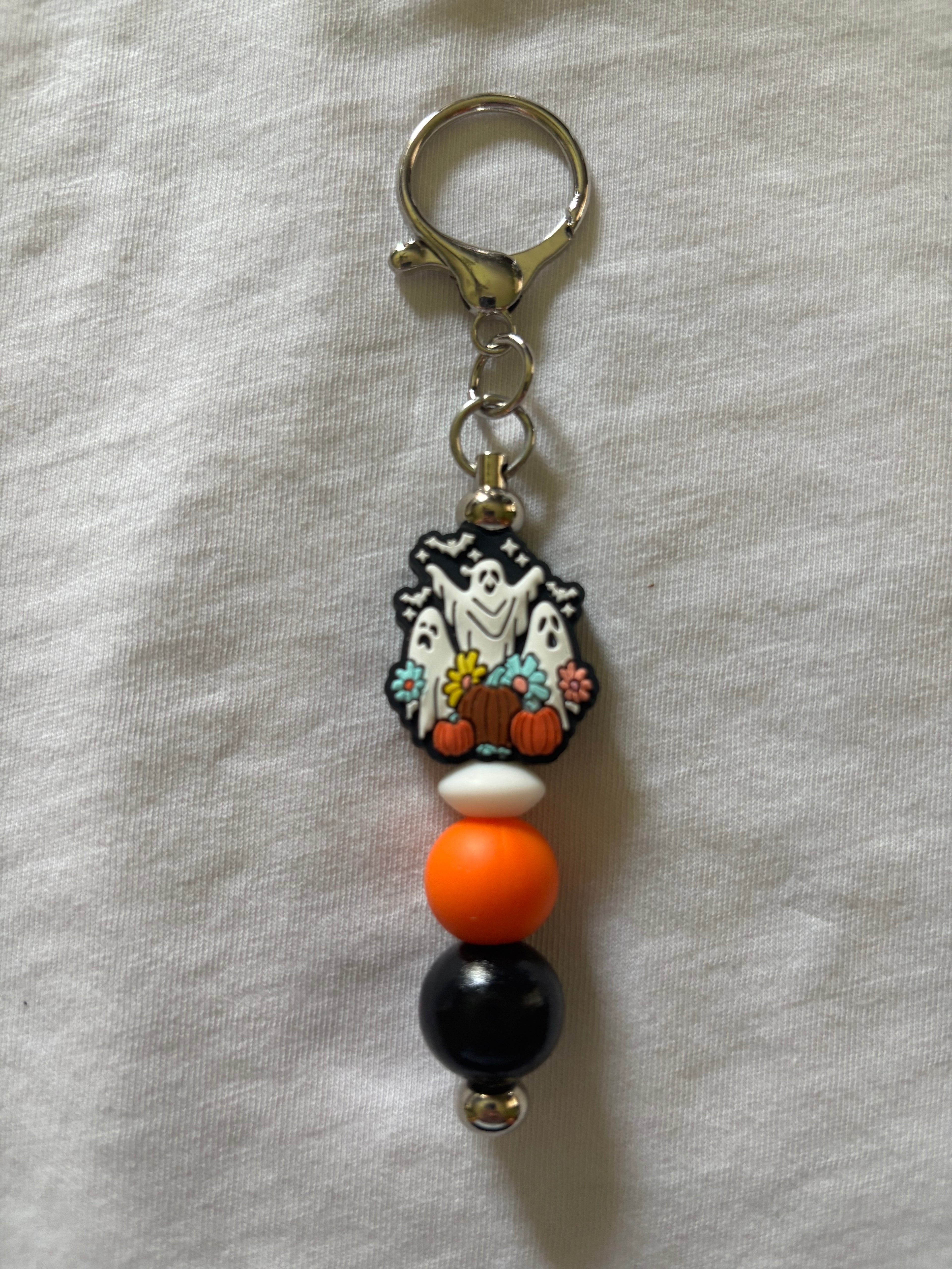 Ghosts with Pumpkins Keychain