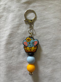 Elephant in Basket Keychain