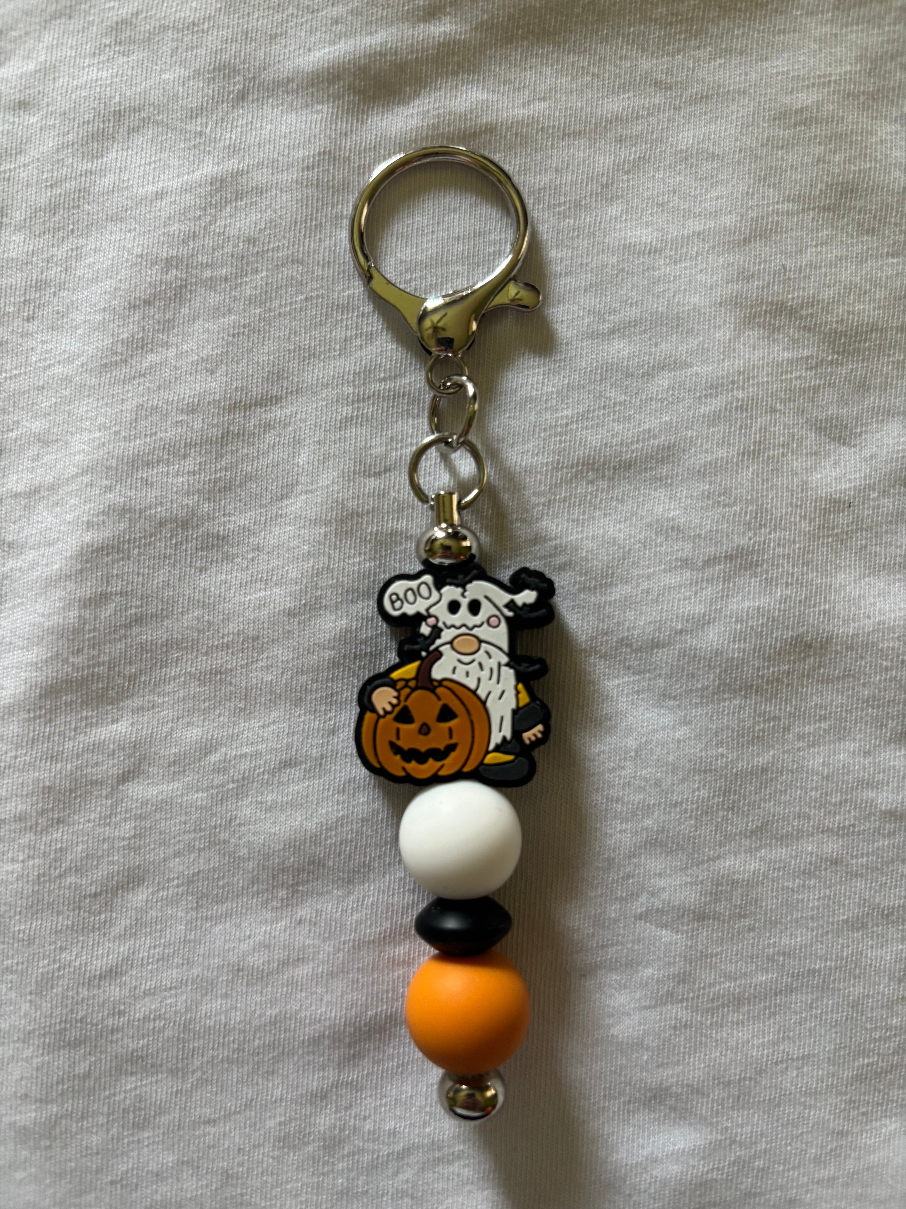Vintage Ghost Gnome Keychain
