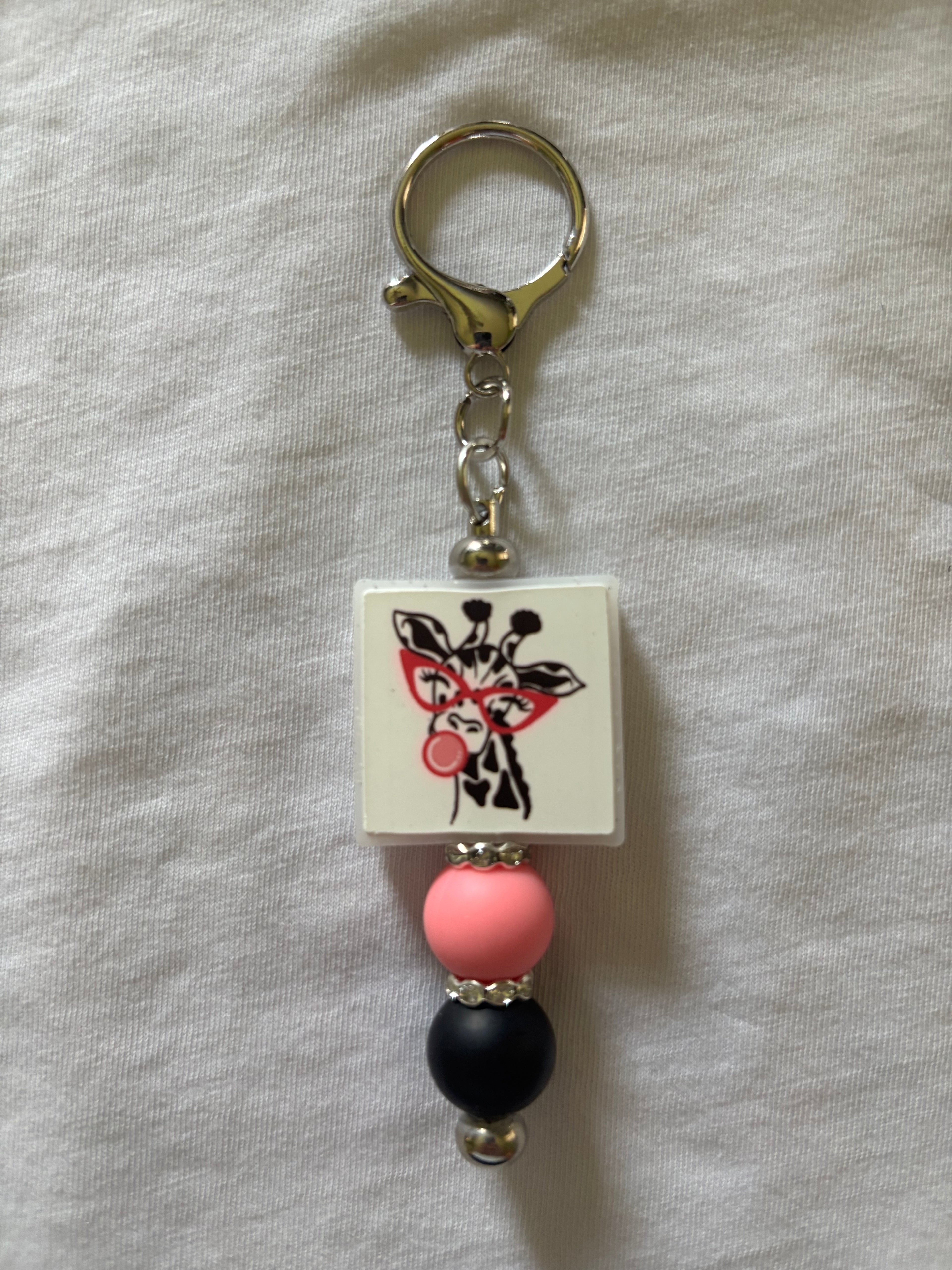 Giraffe with Bubble Gum Keychain