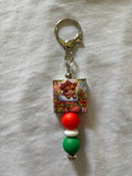 Highland Cow in Stocking Keychain