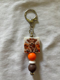 Fall Highland Cow Keychain