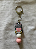 Cat Reading Keychain
