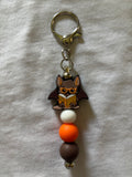 Bat Reading Keychain