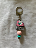 Go Away! I'm Reading Keychain