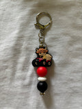 Highland Cow on Tractor Keychain