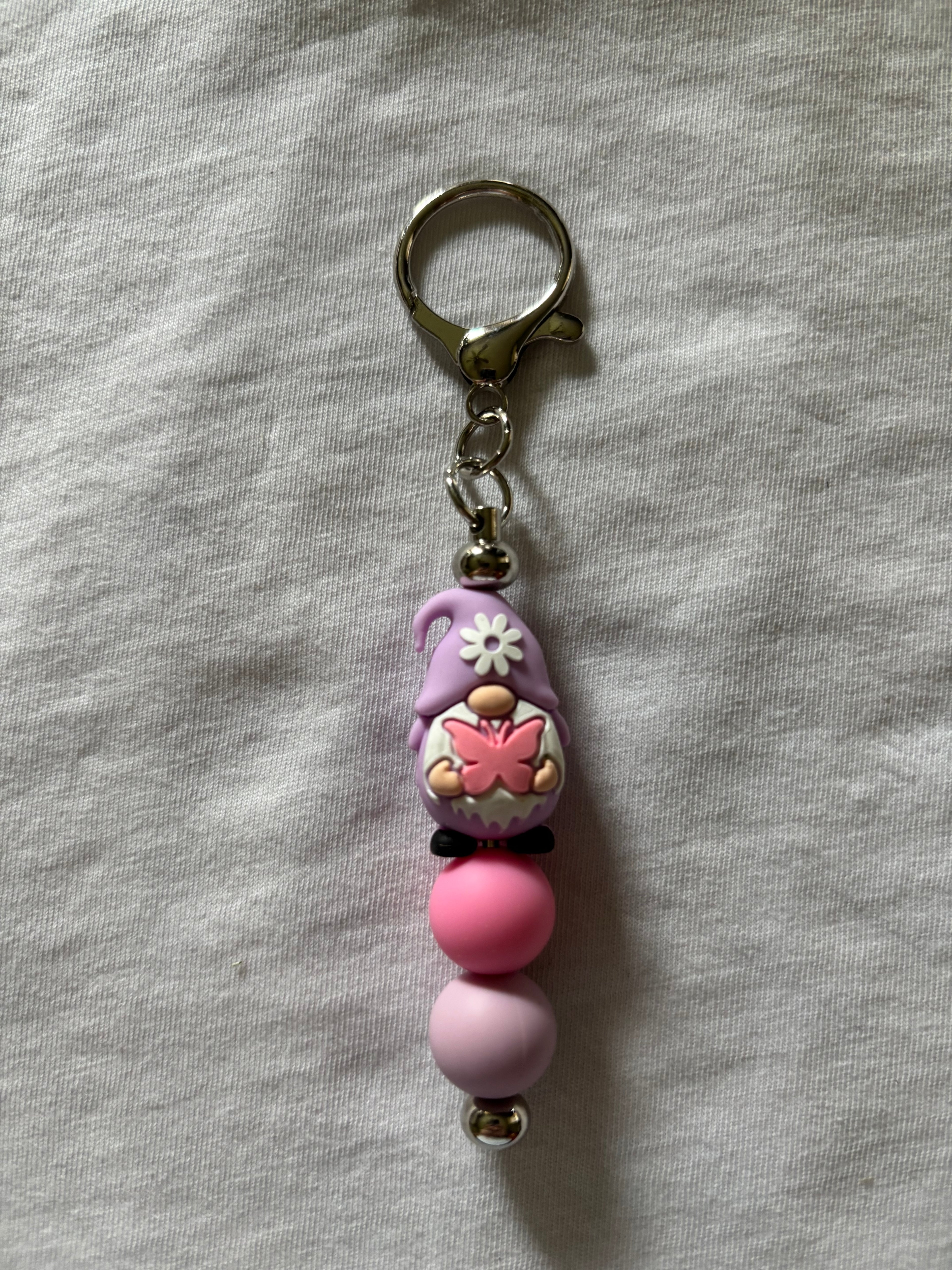 Gnome with Butterfly Keychain