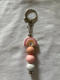 Pink Rainbow Keychain