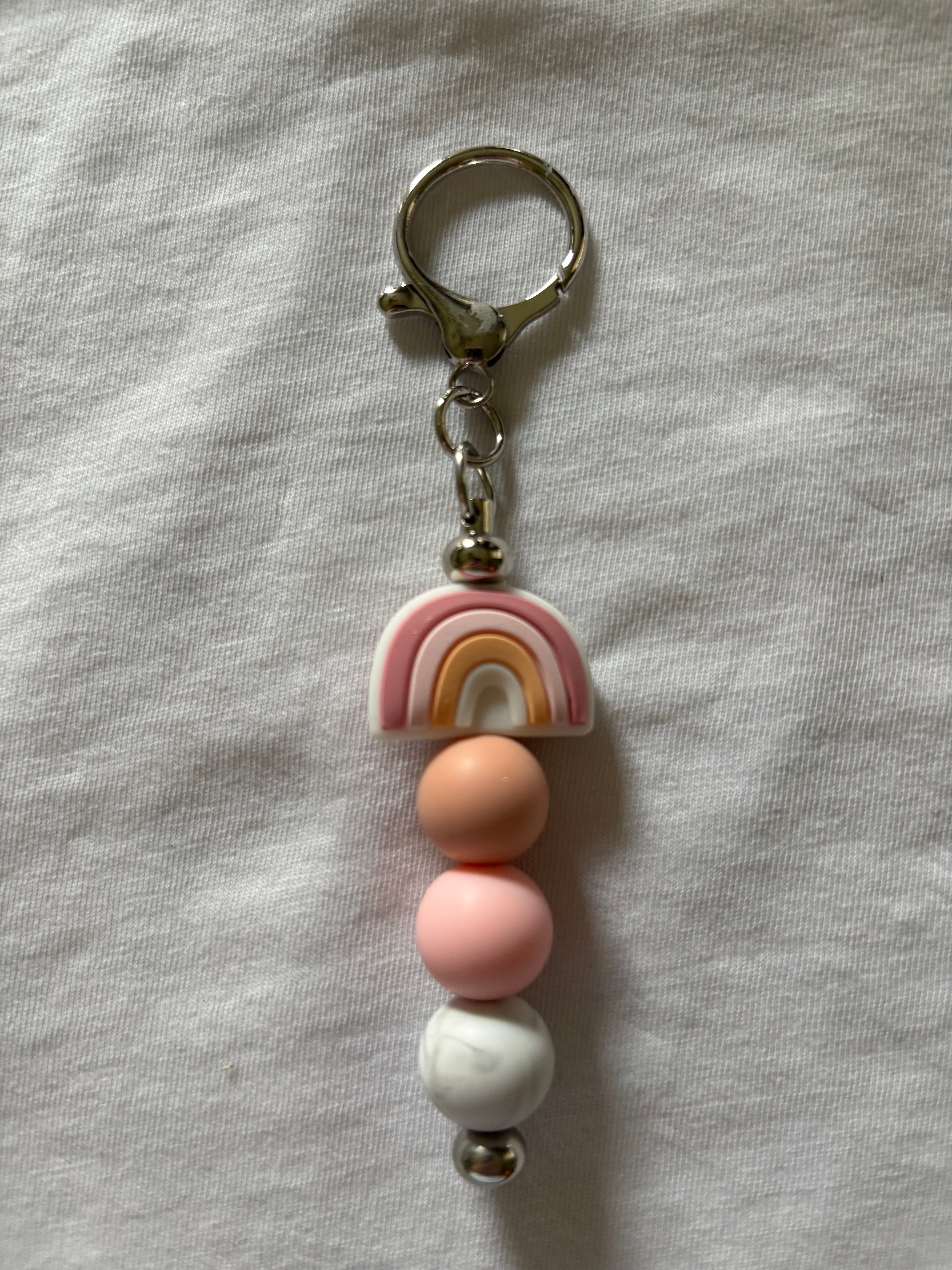 Pink Rainbow Keychain