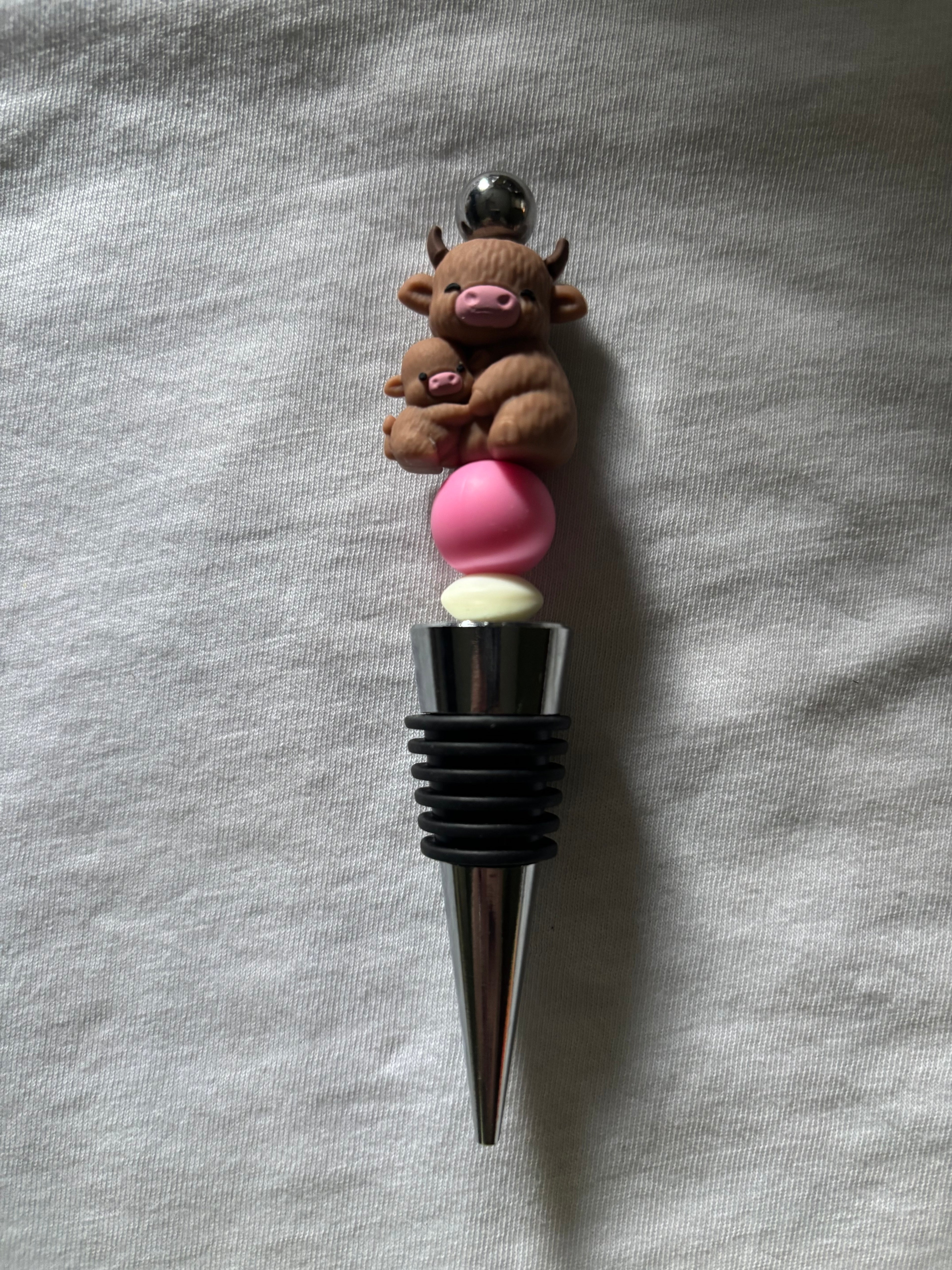 Mama and Baby Highland Cow Wine Stopper