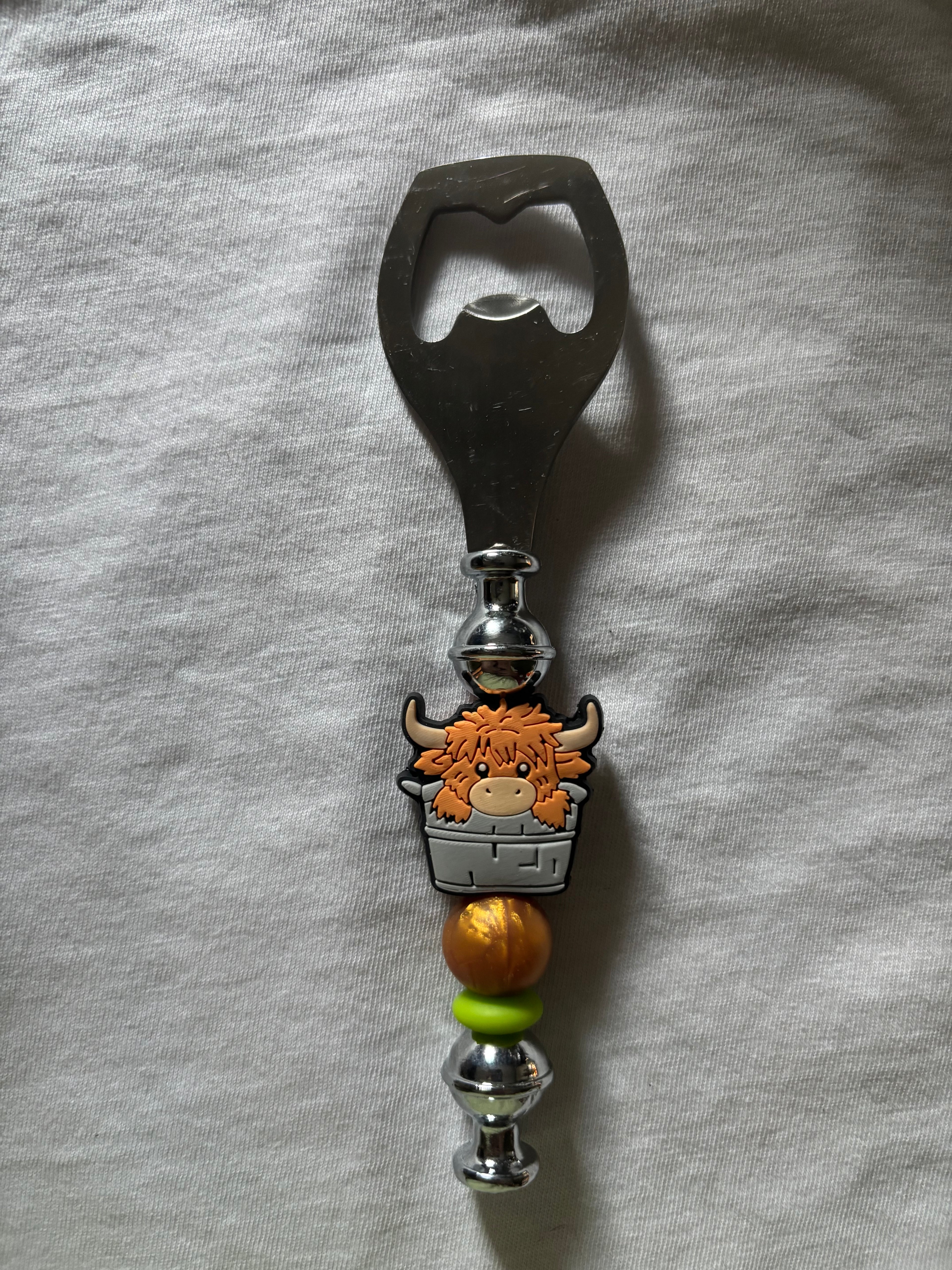 Highland Cow in Bucket Bottle Opener