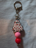 Ghost with Hearts Keychain